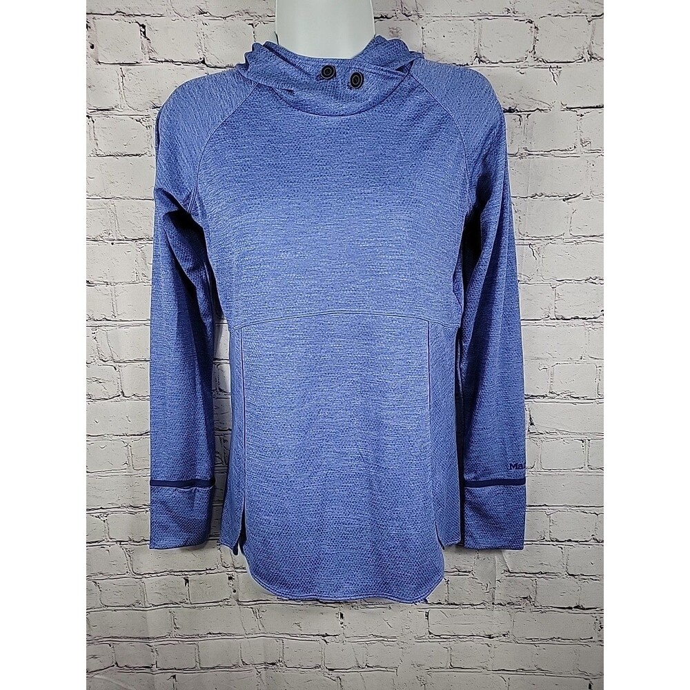 Marmot Blue Hooded Long Sleeve Lightweight Hiking Shirt Size Small